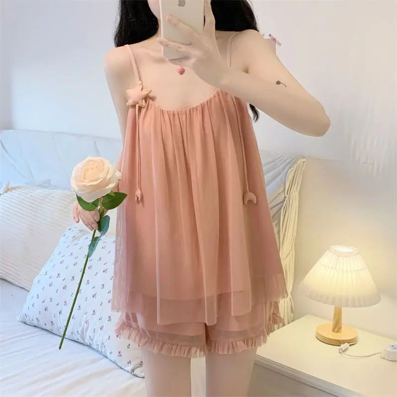 Mesh Sleepwear Women Pajamas