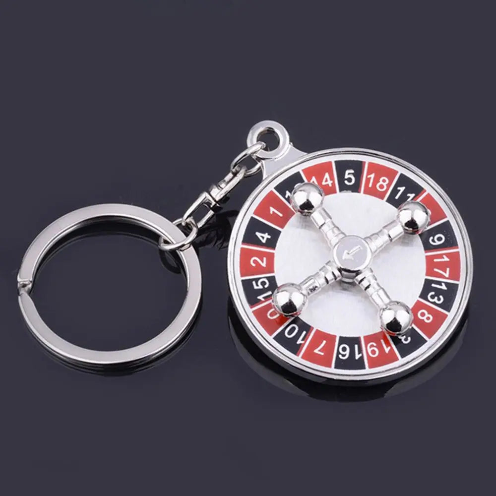 Russian Roulette High Quality New Gift Compass Toy Key Ring Key Chain