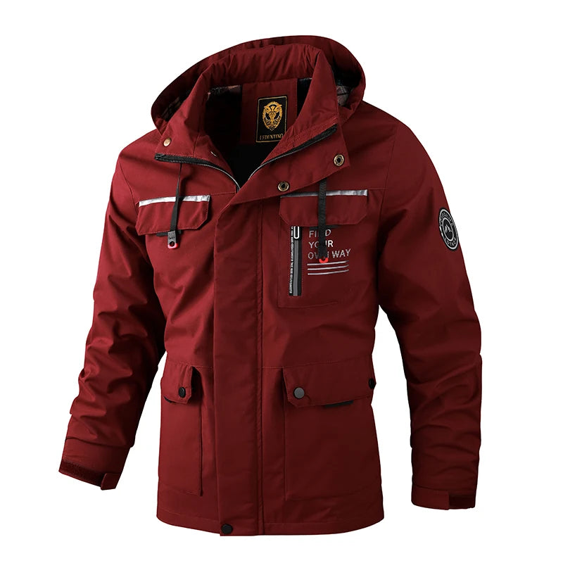 Men Outdoor Jacket Spring Autumn New Windbreaker Hooded Coat Men Brand Outwear Clothing Fashion Waterproof Casual Jacket Men