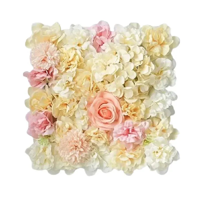 Artificial Rose Flower Wall Panels with Hydrangea Peony for Baby Shower Background Home Party Activities Or Wedding Decoration