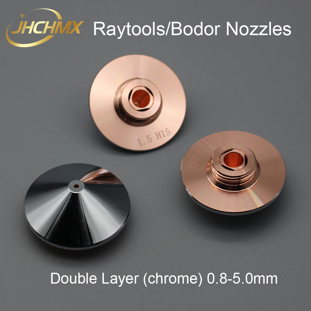 JHCHMX Fiber Laser Nozzles Single/Double Layer Dia.32 M14 0.8-5.0mm For Raytools Fiber Laser Head Bodor Glorystar Laser Machine