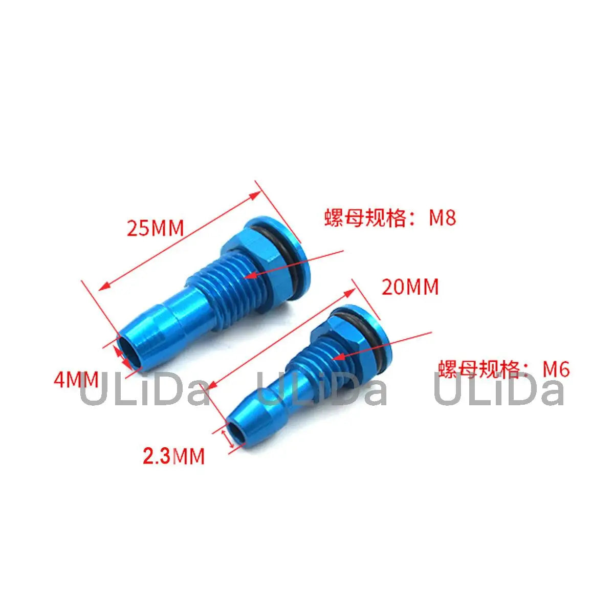 2Pcs 6mm 8mm Outlet Nozzle M6 M8 Aluminum Water-cooled System Copper Nozzle Thread Water Sprinkler Nozzles for RC Boat