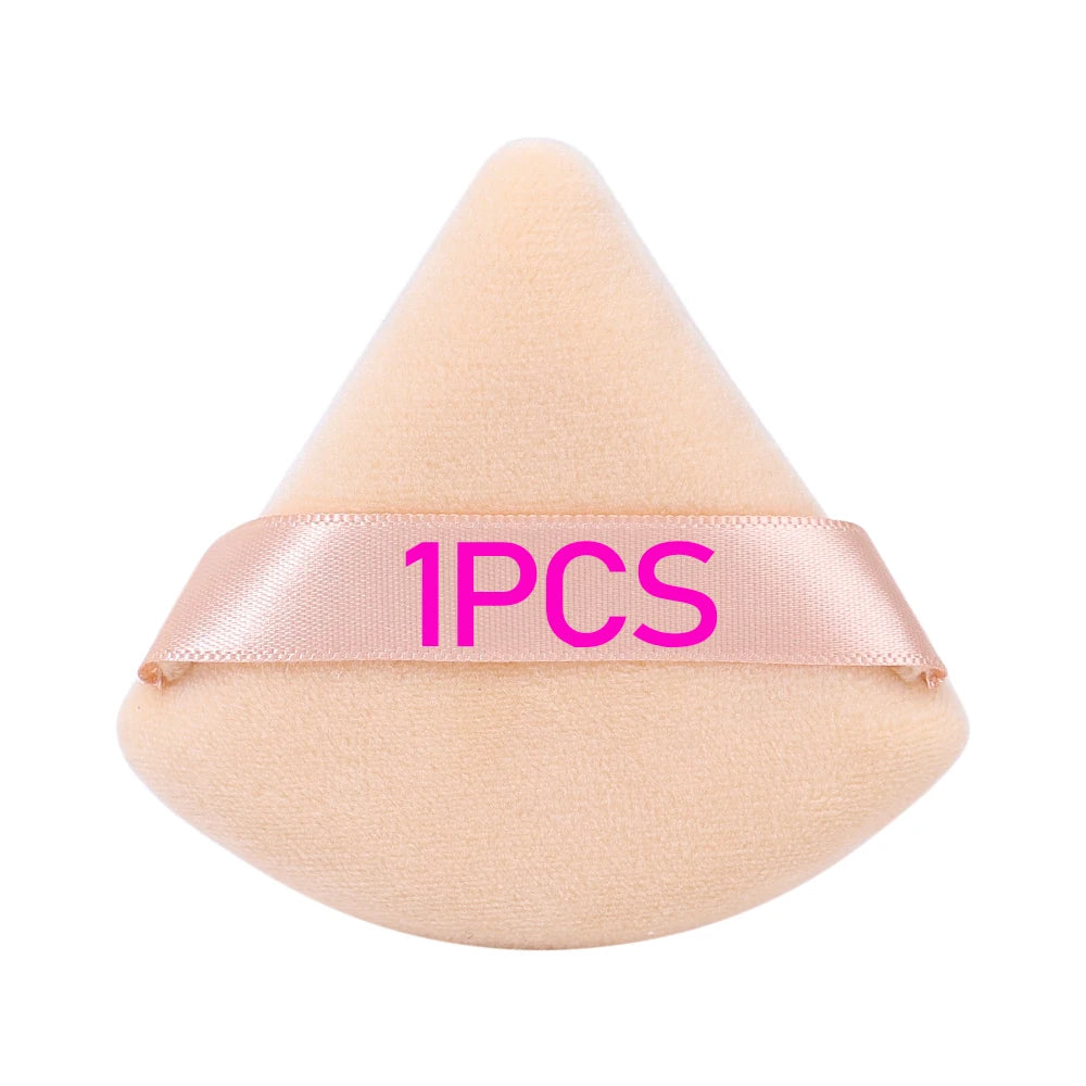Pink Triangle Velvet Powder Puff Make Up Sponges for Face Contouring Shadow Seal Cosmetic Foundation Loose Powder Makeup Tools
