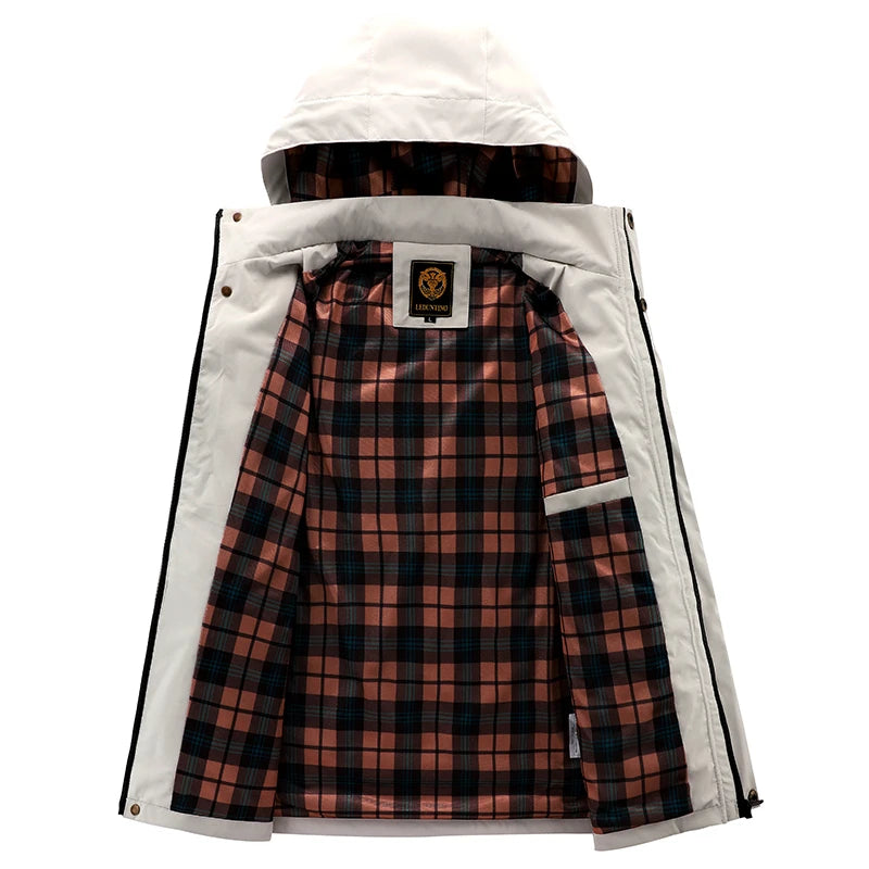 Men Outdoor Jacket Spring Autumn New Windbreaker Hooded Coat Men Brand Outwear Clothing Fashion Waterproof Casual Jacket Men