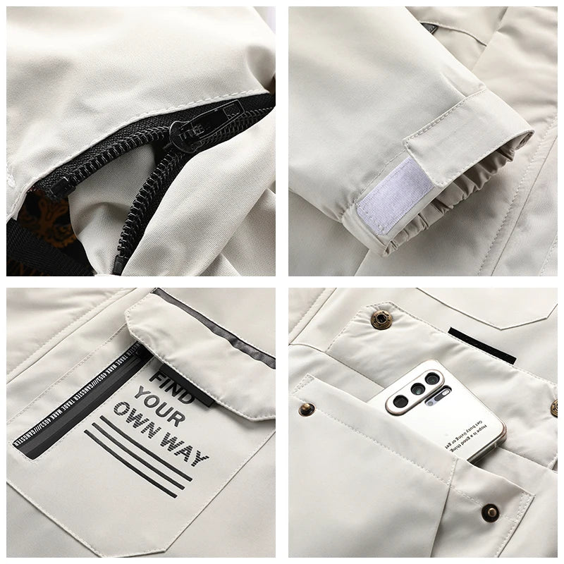 Men Outdoor Jacket Spring Autumn New Windbreaker Hooded Coat Men Brand Outwear Clothing Fashion Waterproof Casual Jacket Men