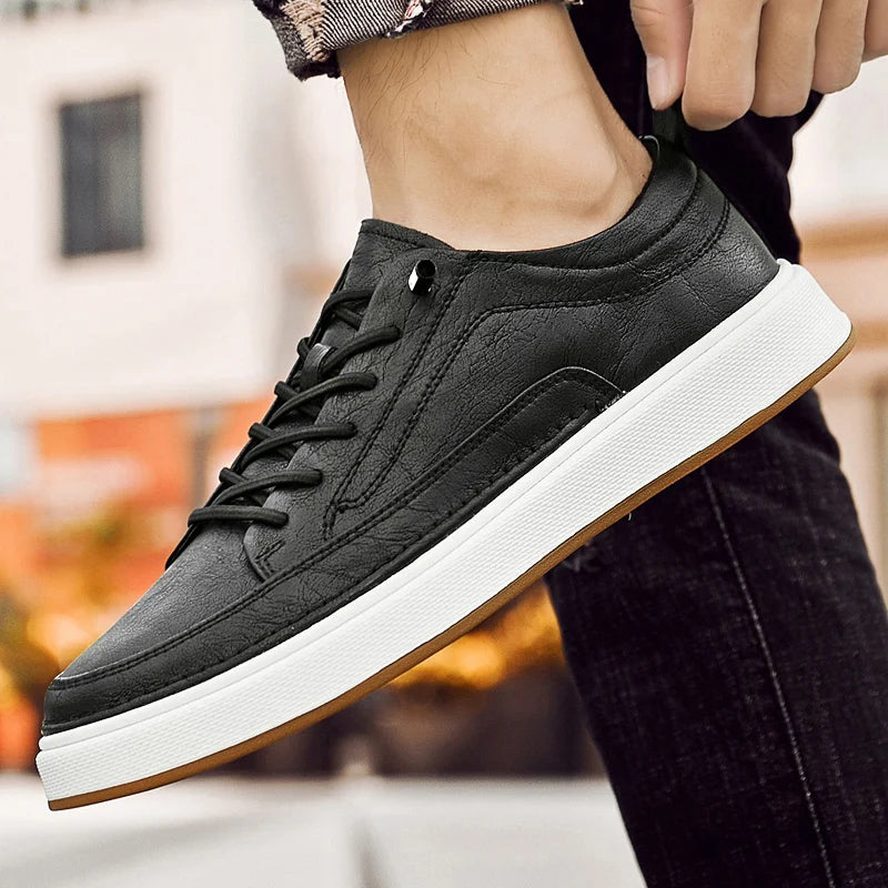 Italian Brand Men's Genuine Leather Shoes Comfortable Soft Sole Insole 6 Centimeters Men's Casual Oxford Shoes Outdoor Sneakers