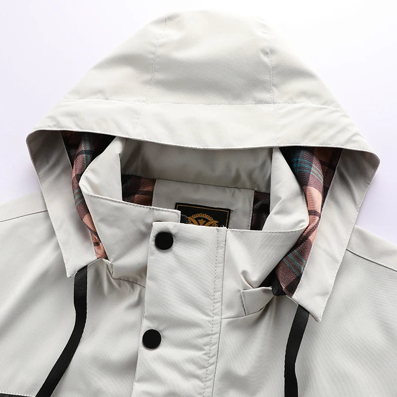 Men Outdoor Jacket Spring Autumn New Windbreaker Hooded Coat Men Brand Outwear Clothing Fashion Waterproof Casual Jacket Men