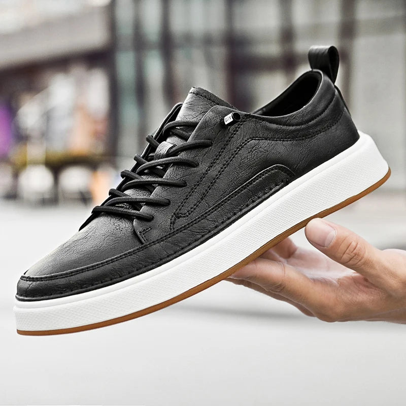 Italian Brand Men's Genuine Leather Shoes Comfortable Soft Sole Insole 6 Centimeters Men's Casual Oxford Shoes Outdoor Sneakers