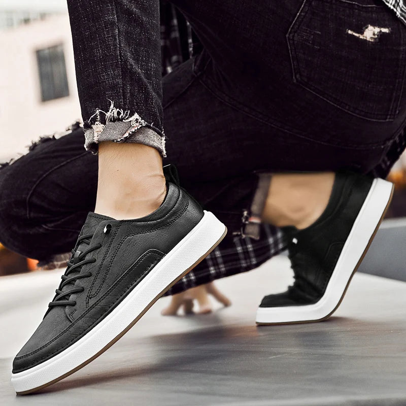 Italian Brand Men's Genuine Leather Shoes Comfortable Soft Sole Insole 6 Centimeters Men's Casual Oxford Shoes Outdoor Sneakers