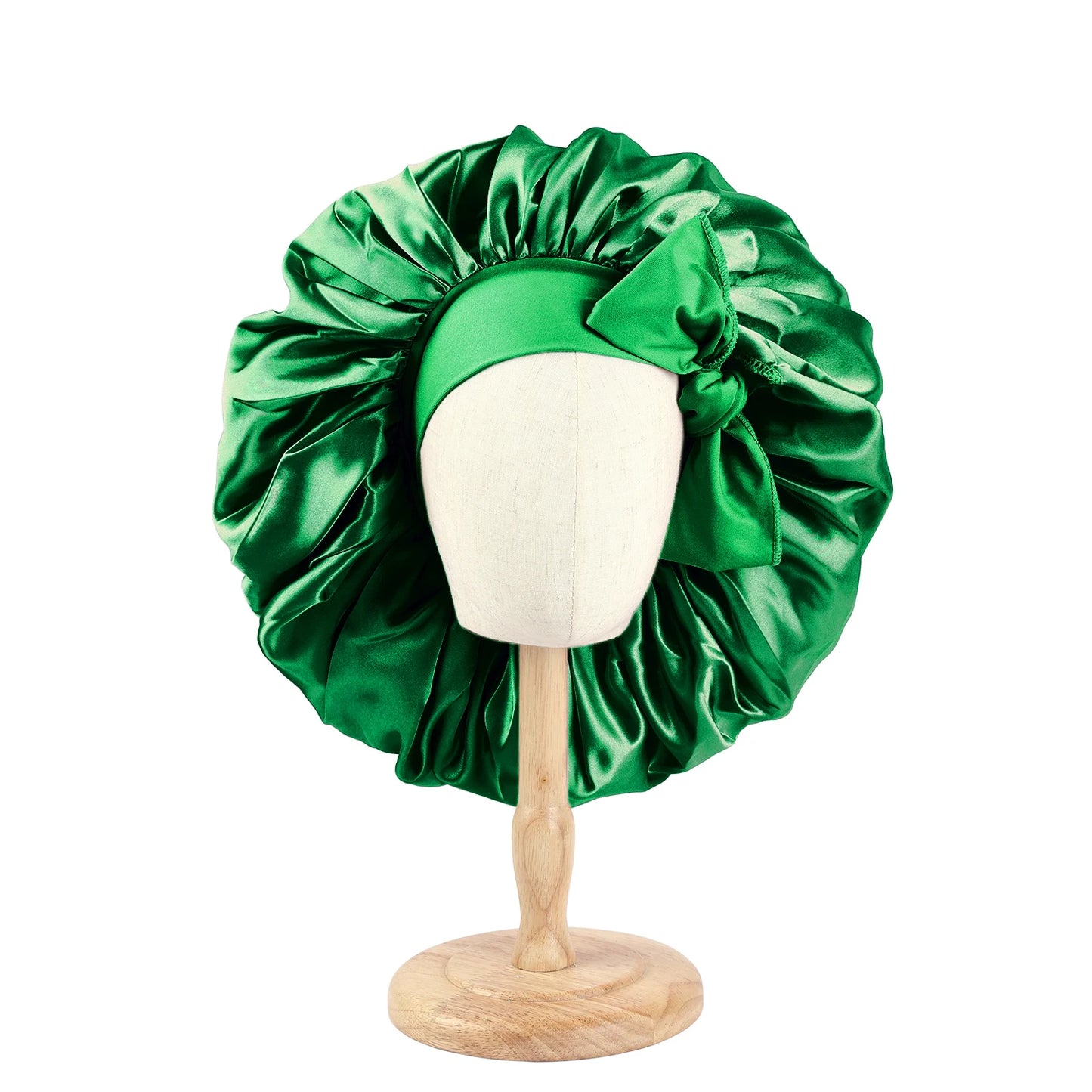 Jumbo Satin Bonnet Hair Bonnet For Sleeping, Reusable Adjusting Hair Care Wrap Cap Sleep Caps For Women