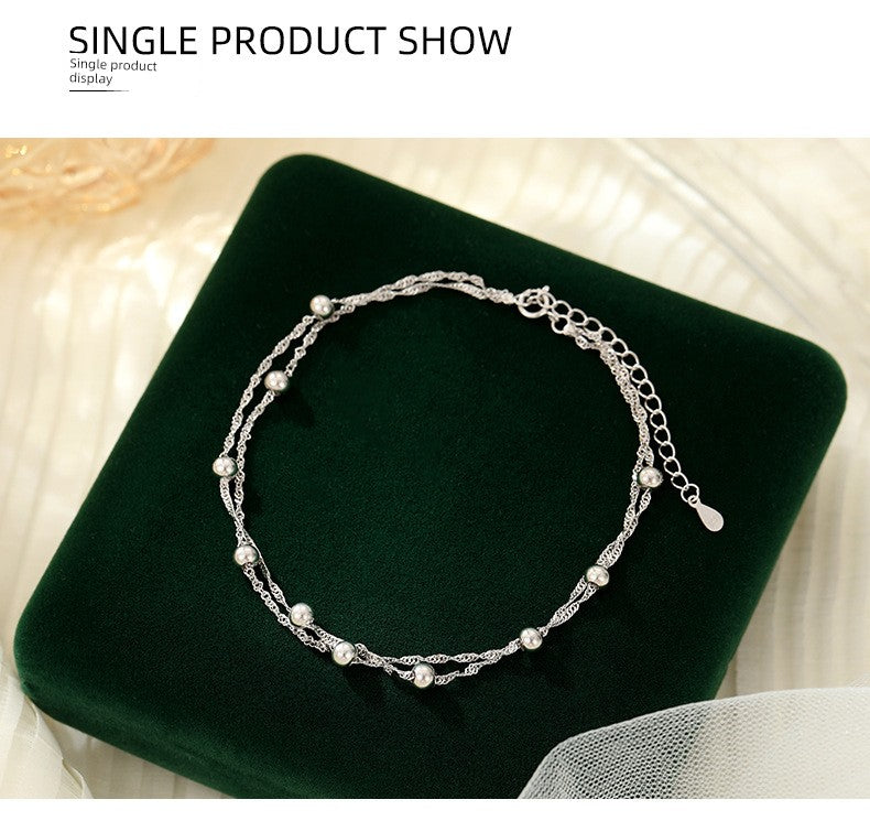 Silver Double Lucky Beads Design Girlfriend Gifts Ornament