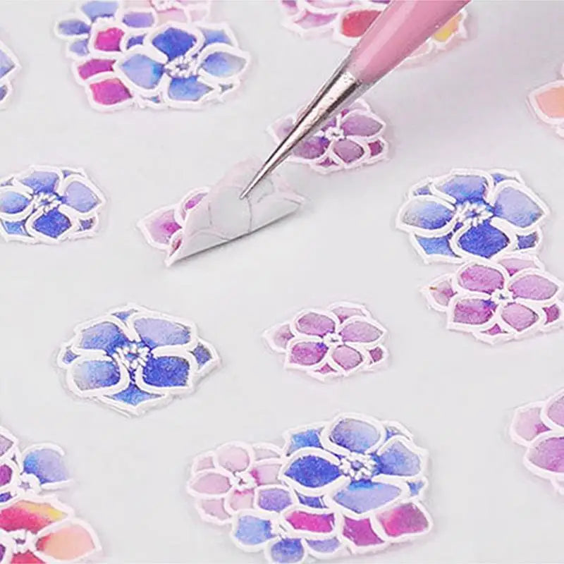 1sets Retro Plant English PET Deco Stickers Plant Flower Leaf Transparent Bullet Journaling Accessories Aesthetic Stickers