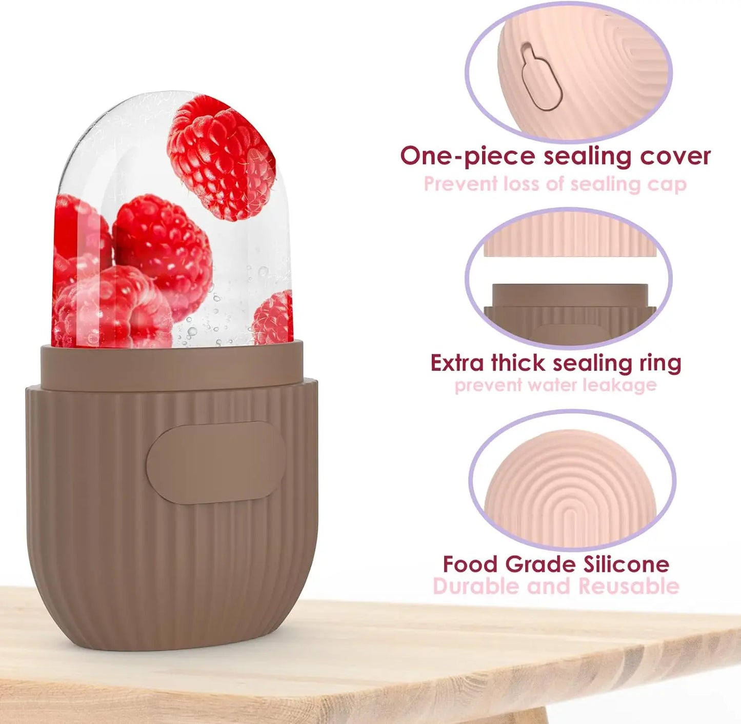 Ice Cube Roller Massager for Face Eyes Naturally Conditioning and Skin Care De-Puff Eye Bags Reusable Massage Silicone Ice Mold