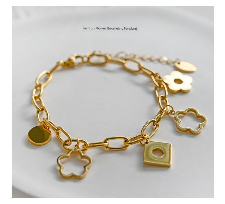 Instagram Cute Flower Small Pieces of Silver Geometry