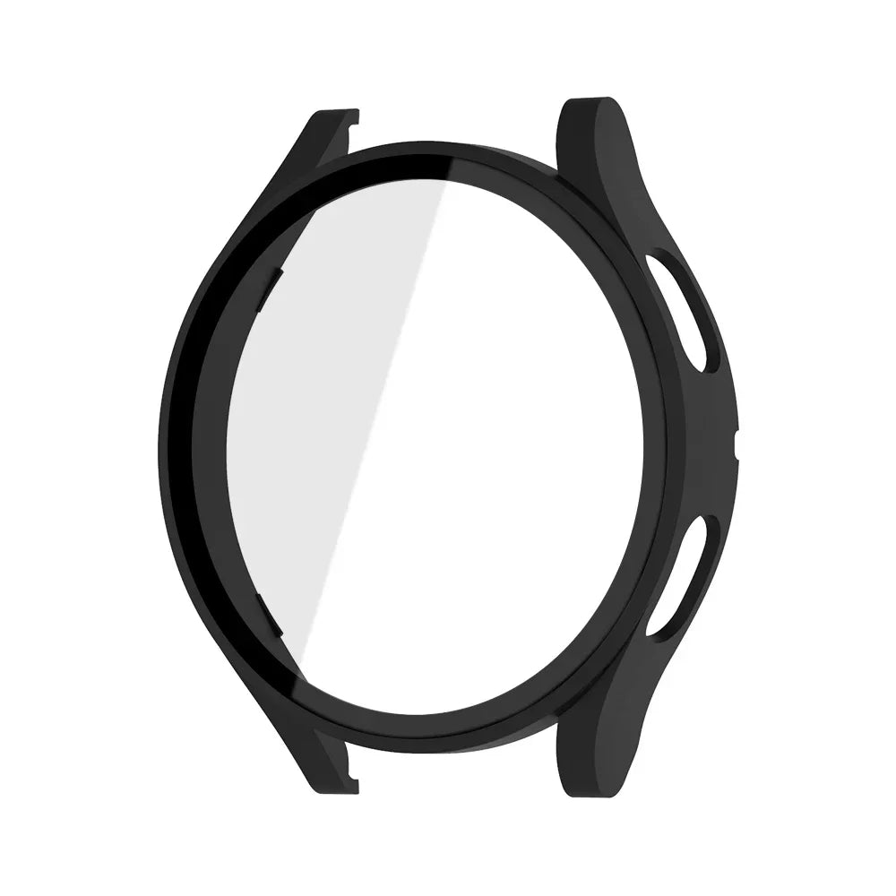 Glass+Matte Watch Cover for Samsung Galaxy Watch 4 Case 44mm 40mm,All Around Coverage Protective Bumpers for Galaxy Watch 5/4