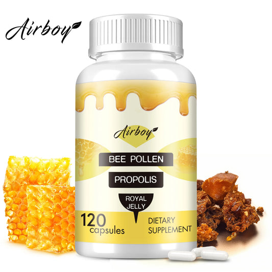 Bee Pollen - Enhance Immunity, Antioxidant, Relieve Joint Inflammation - 120 Capsules