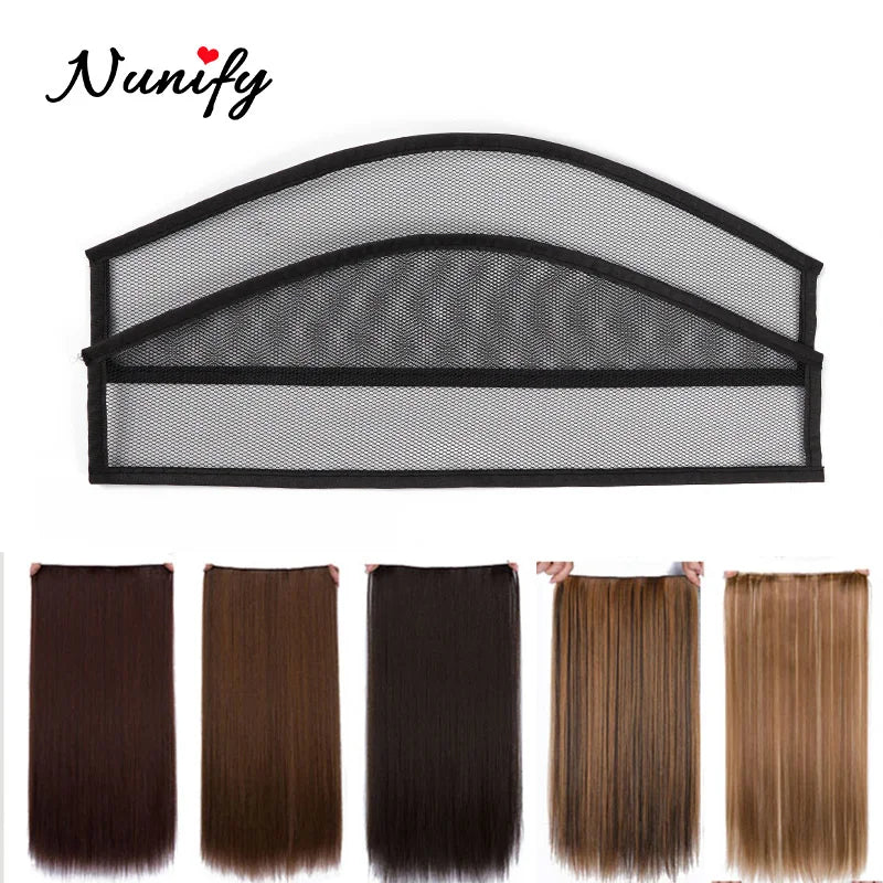 Nunify Afro Puff Net Wig For Making Clip Black Hair Net Guleless Hairnet Hair Bun Net For Women Synetic Human Hair Clip Hair Net