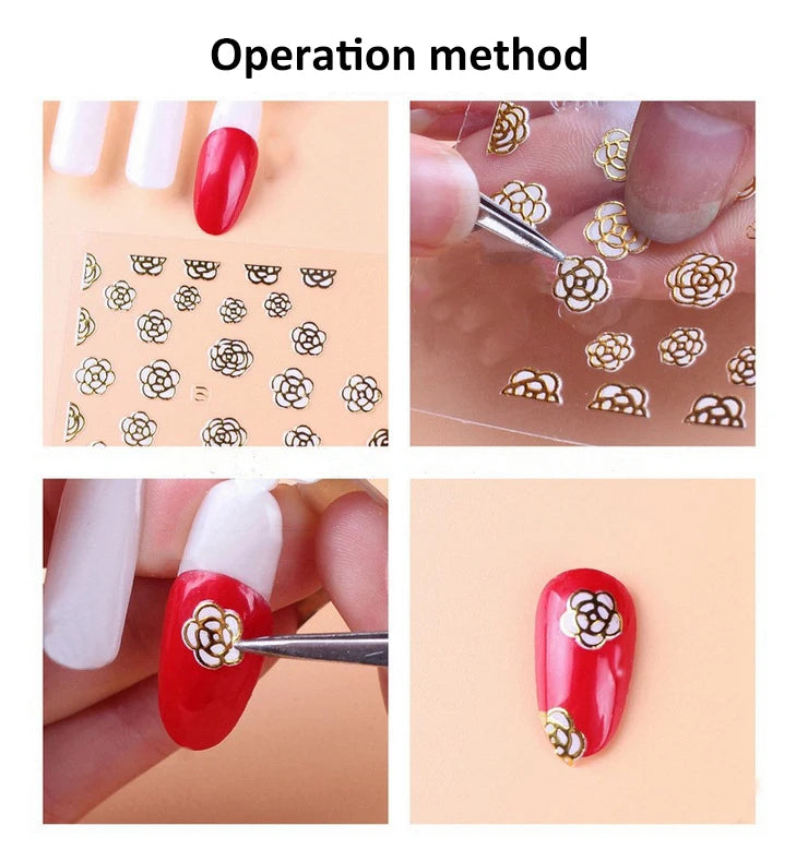 Colored Doodle Violin Music Note Design 5D Embossed Reliefs Nail Art Stickers Cute 3D Self Adhesive Manicure Decals Wholesale