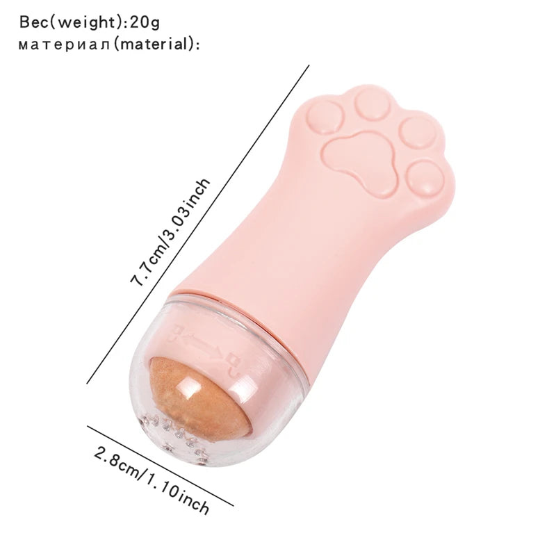 Cat Paw Face Oil Absorbing Roller  Volcanic Stone Blemish Remover Facial Shiny Changing Pores Oil Removal Massage Artifact Tools