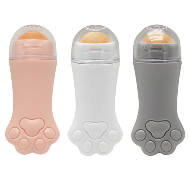 Cat Paw Face Oil Absorbing Roller  Volcanic Stone Blemish Remover Facial Shiny Changing Pores Oil Removal Massage Artifact Tools