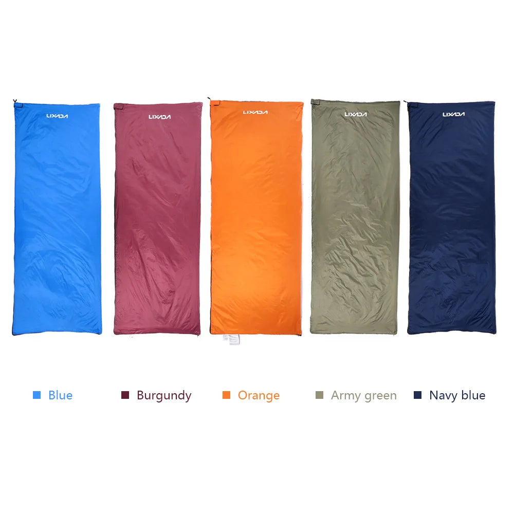 Lixada Camping Sleeping Bag 190*75cm Type Polyester Sleeping Bags Camping With Compression Bag Camping Equipment 680g