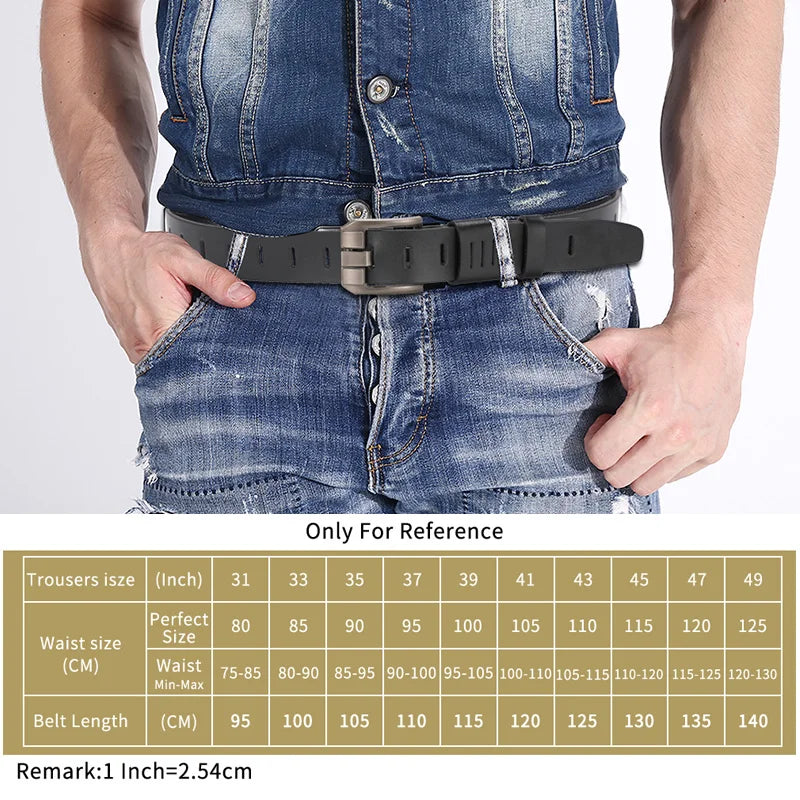 cowhide genuine leather belts for men brand male pin buckle jeans cowboy Mens Belt Luxury Designer High Quality Leather belt men