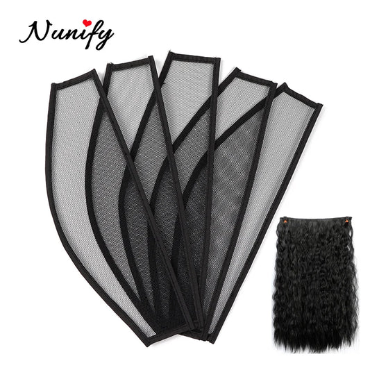 Nunify Afro Puff Net Wig For Making Clip Black Hair Net Guleless Hairnet Hair Bun Net For Women Synetic Human Hair Clip Hair Net