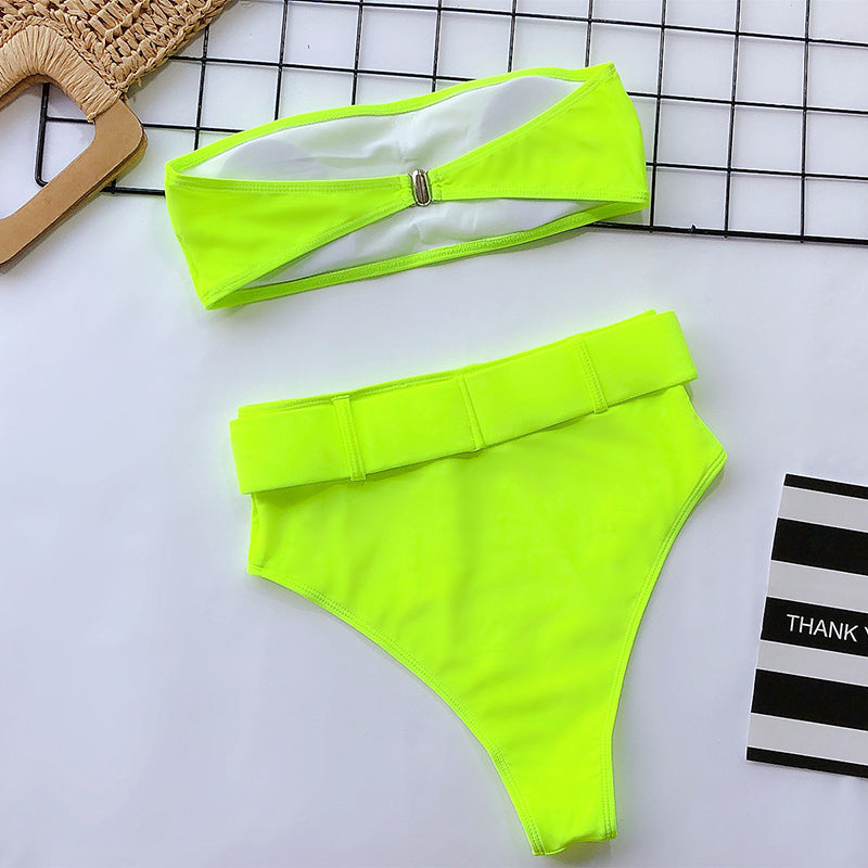 High Waist Bikini Sexy Black Swimwear Women Swimsuit Hi
