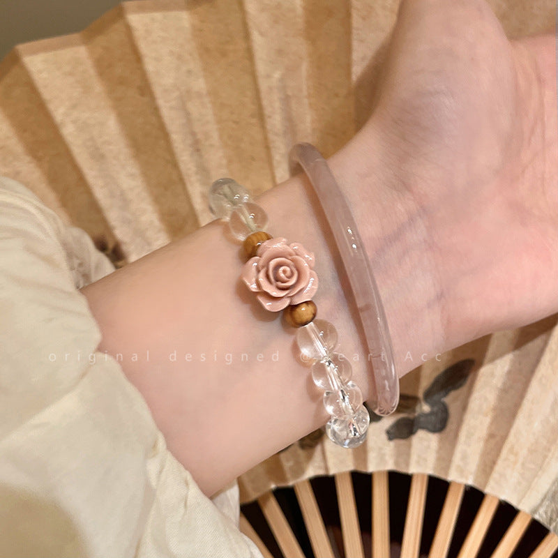 Easiest for Match Fancy Pearl Bracelet Women's New Chinese Style Chinese Ancient Style Obsidian Beaded Bracelet Crystal Bracelet Bracelet