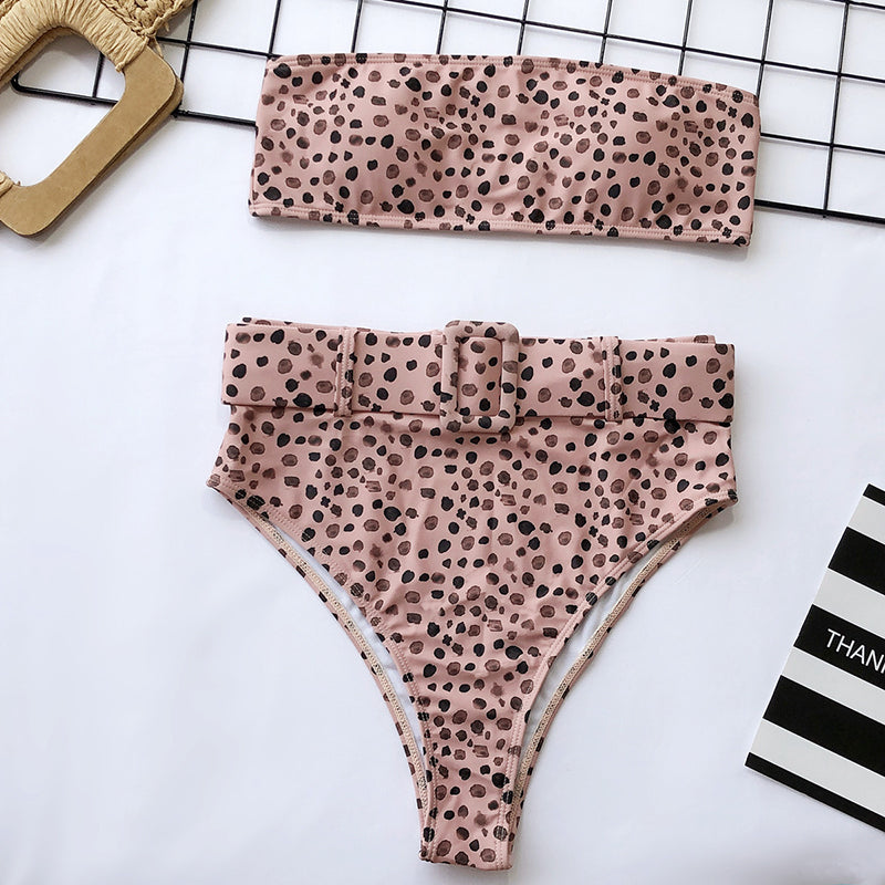 High Waist Bikini Sexy Black Swimwear Women Swimsuit Hi