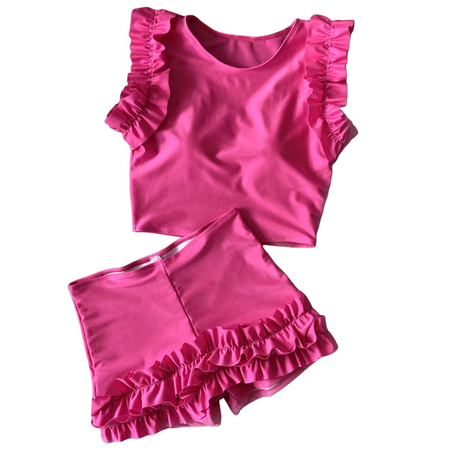 New Sexy Solid Bikini Set Sport Women Swimwear Swimsuit