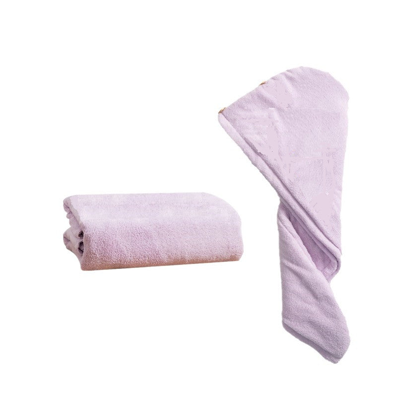 Student Bath Towel Double Layer Thickened Quick Hair Dry Cap
