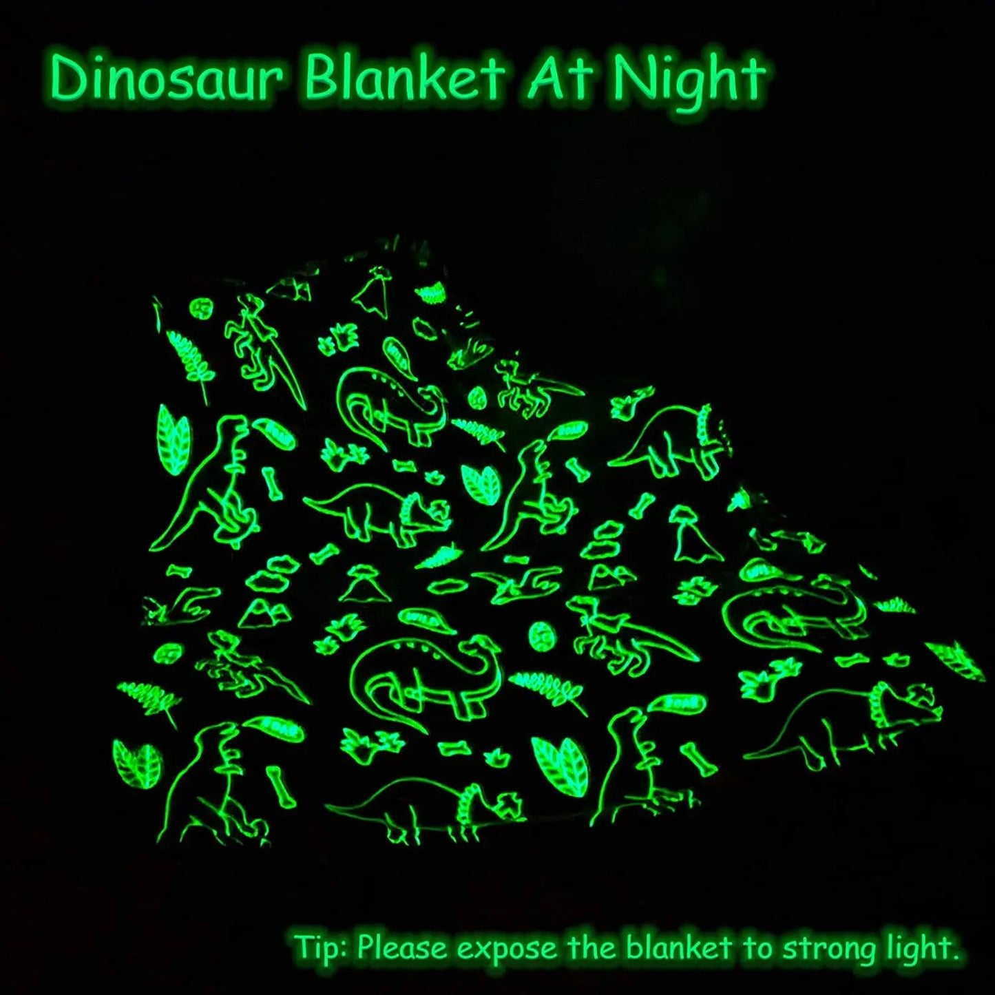 Luminous Unicorn Dinosaur Throw Blanket for Girls Boys Plush