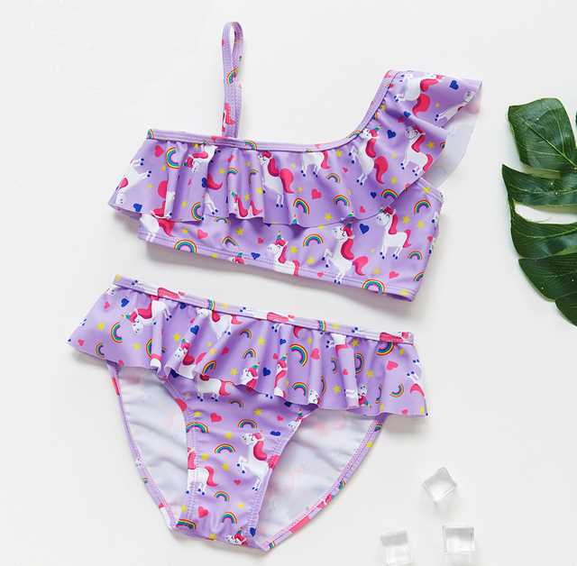 -16Y Unicorn Two-piece Grils Swimwear High Quality Chil