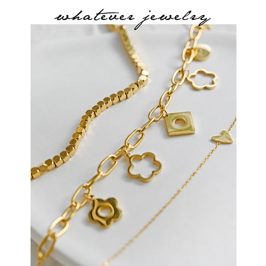Instagram Cute Flower Small Pieces of Silver Geometry