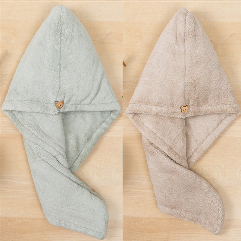 Student Bath Towel Double Layer Thickened Quick Hair Dry Cap