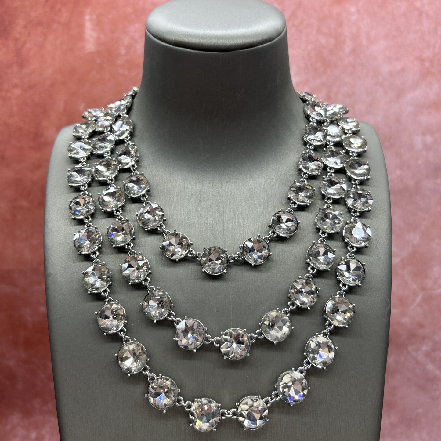[2-11] European and American Foreign Trade Brand Tail Goods Banquet Accessories High-End Czech Gem Short Multi-Layer Necklace Luxury