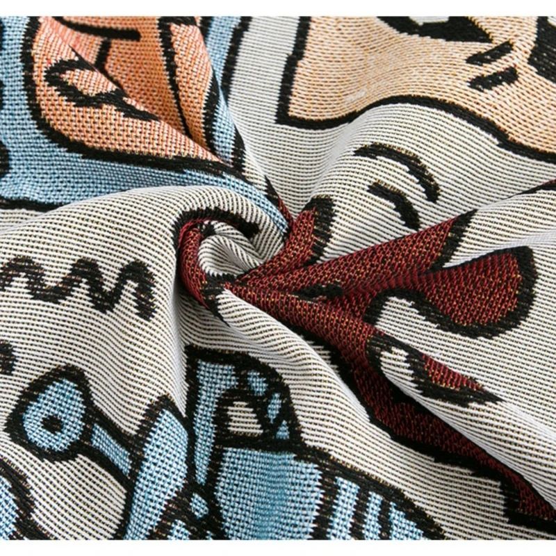 Textile City Ins Jigsaw Puzzle Throw Blanket Jacquard Weave