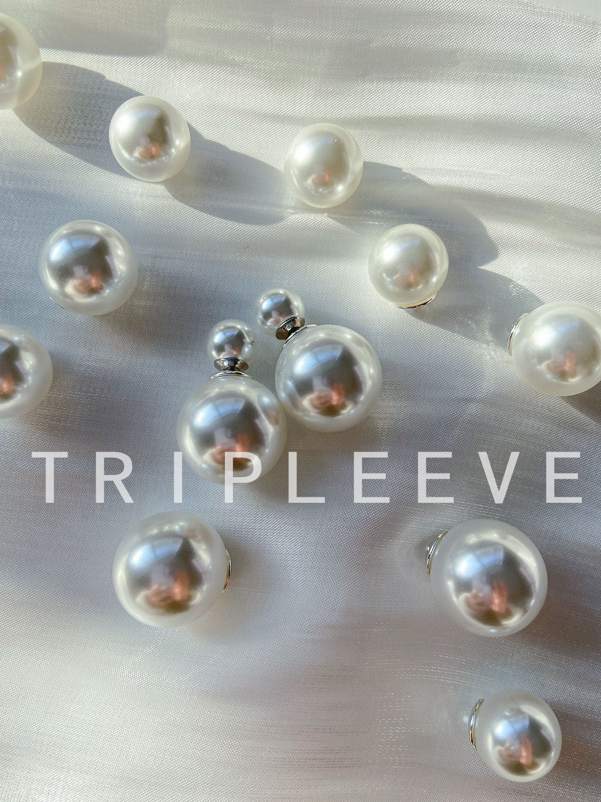 Homemade Cold White Bulb! One Style for Triple-Wear Cold Light Australian White S999 Silver Pearl Earrings Size Beads Front and Rear Wear