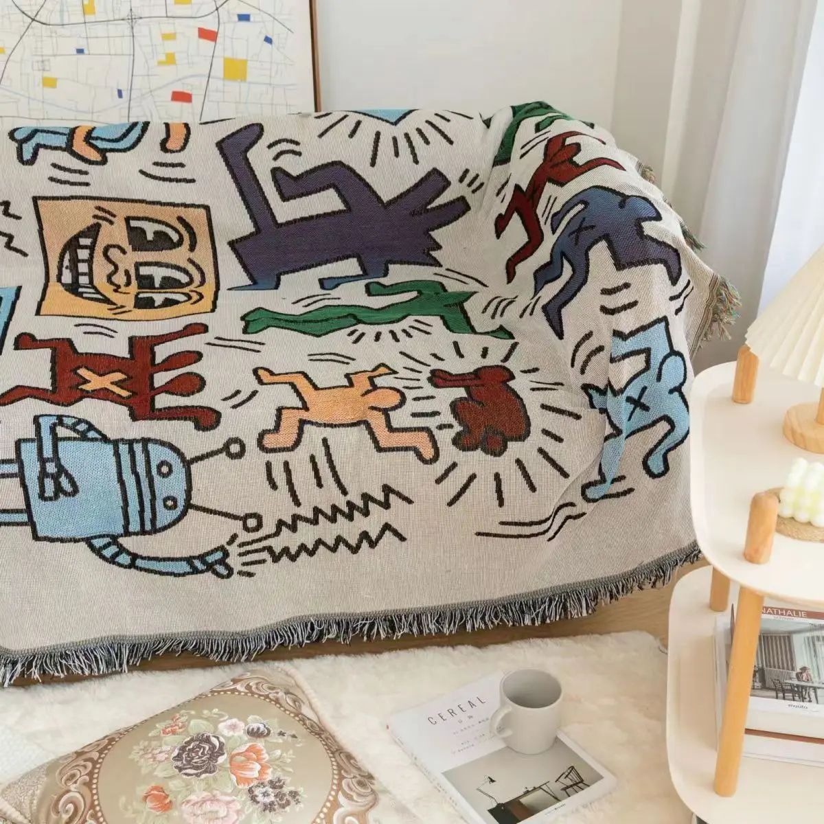 Textile City Ins Jigsaw Puzzle Throw Blanket Jacquard Weave