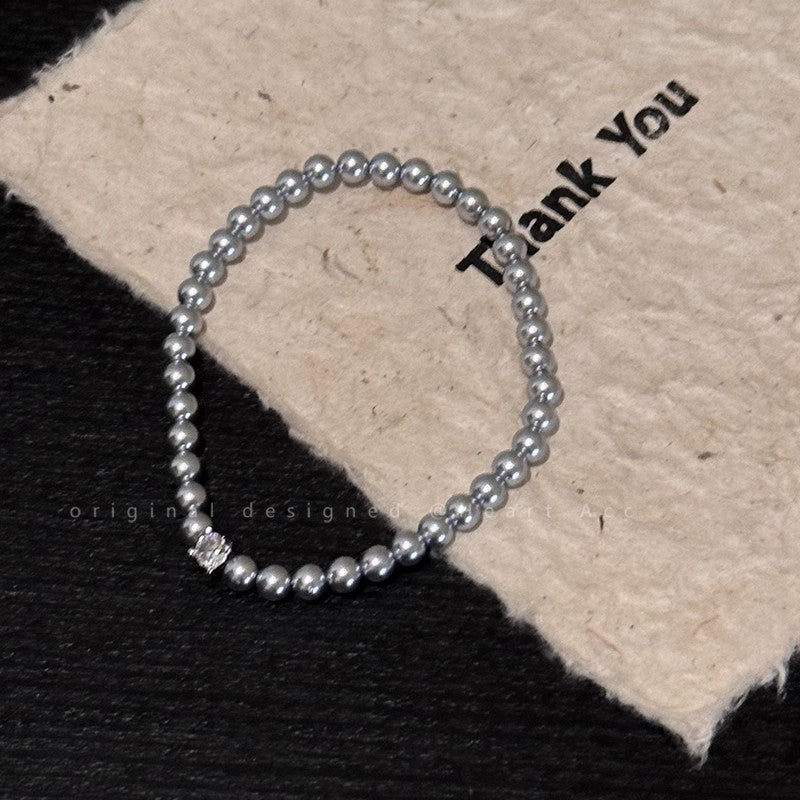 Easiest for Match Fancy Pearl Bracelet Women's New Chinese Style Chinese Ancient Style Obsidian Beaded Bracelet Crystal Bracelet Bracelet