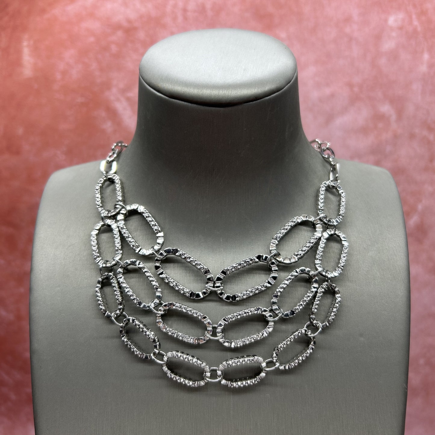 [2-11] European and American Foreign Trade Brand Tail Goods Banquet Accessories High-End Czech Gem Short Multi-Layer Necklace Luxury