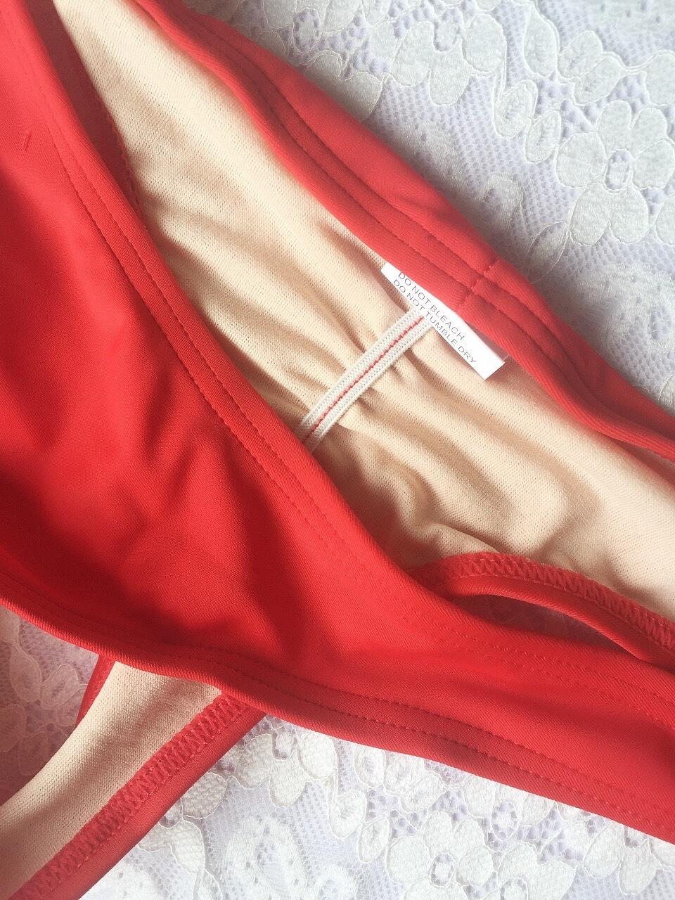 New Pure Color Tube-Top Bikini with Chest Pad Big Breast Swimsuit Swimwear Women Bikinit Swimwear