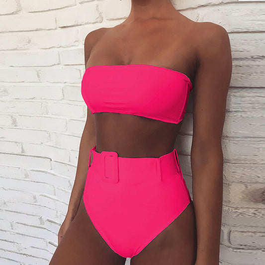 High Waist Bikini Sexy Black Swimwear Women Swimsuit Hi