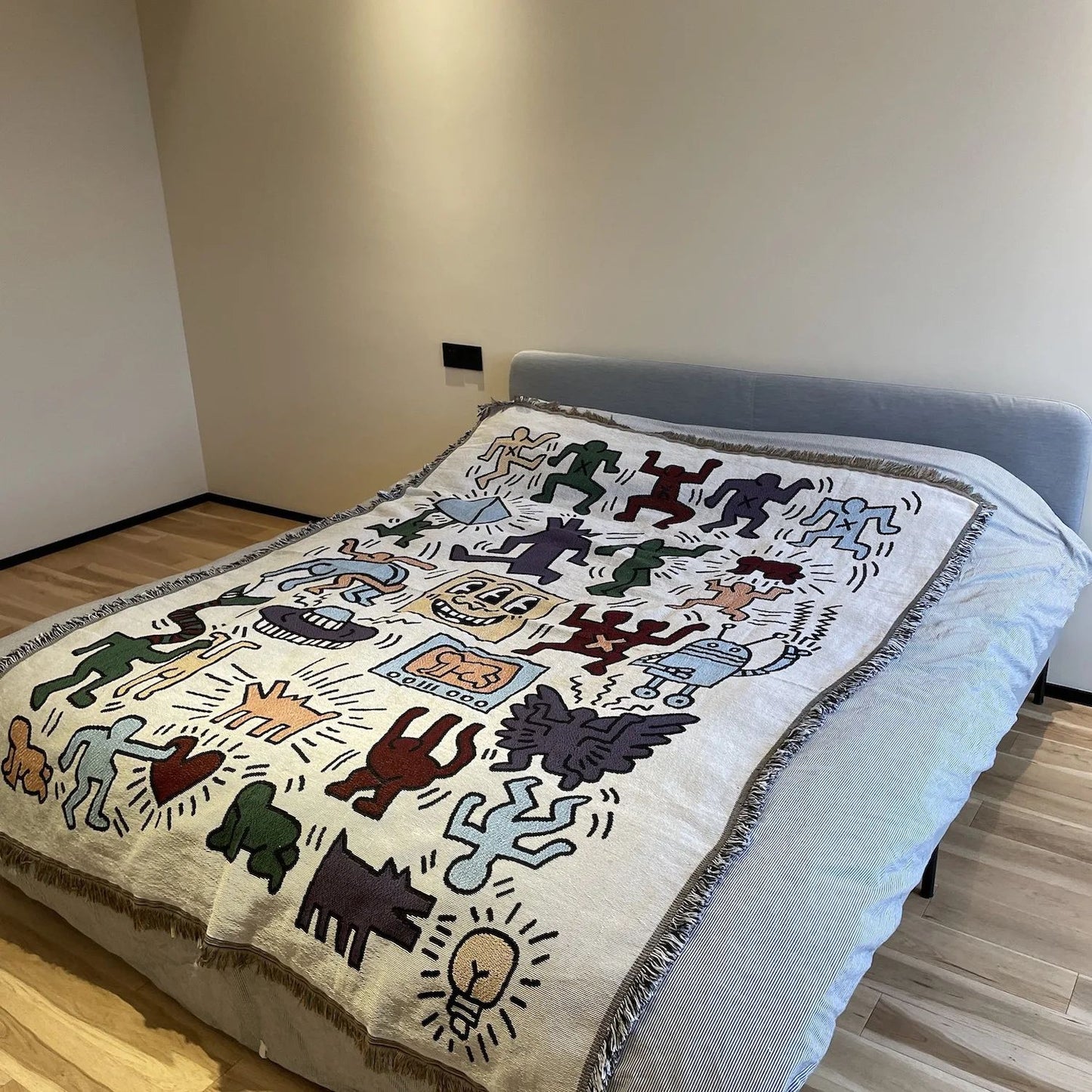 Textile City Ins Jigsaw Puzzle Throw Blanket Jacquard Weave