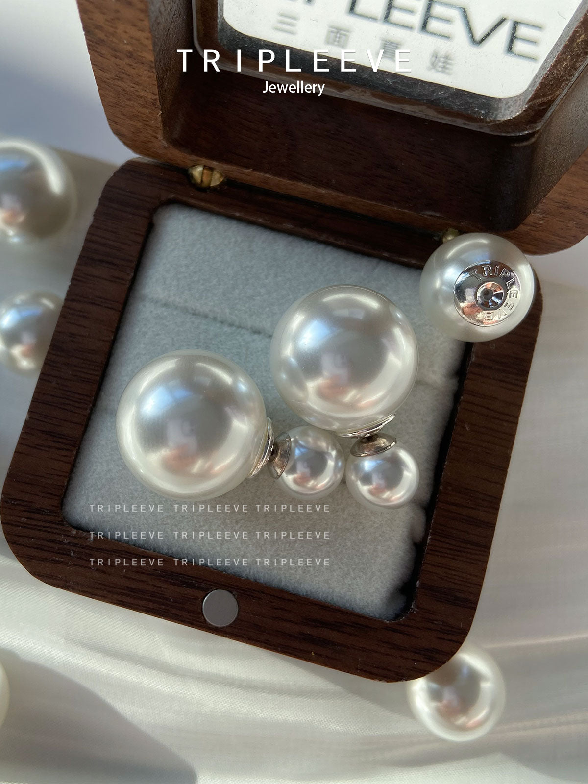 Homemade Cold White Bulb! One Style for Triple-Wear Cold Light Australian White S999 Silver Pearl Earrings Size Beads Front and Rear Wear