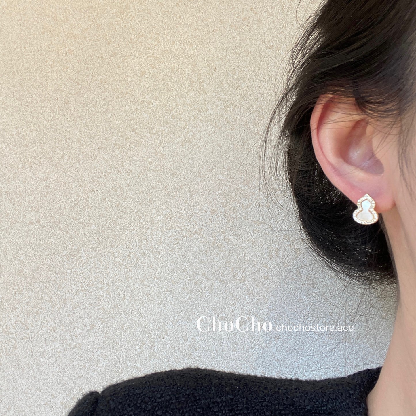 Chocho/New Year Ankela Red Gourd Earrings Female Wine Red New Year Niche Temperament Fancy Earrings Earrings
