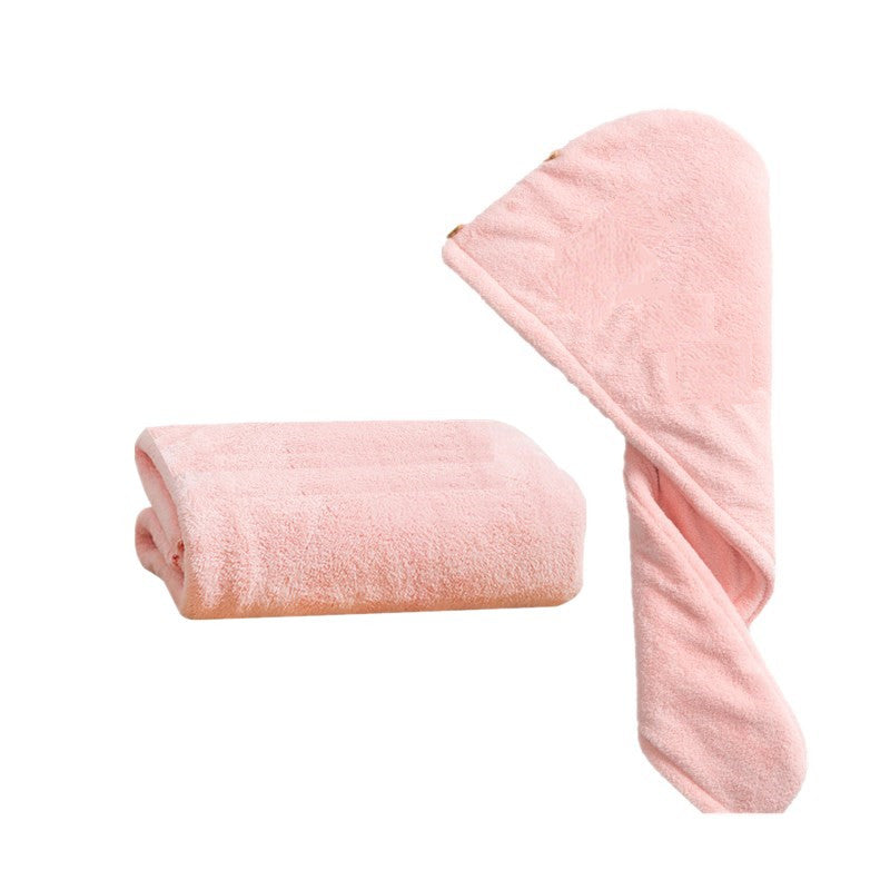 Student Bath Towel Double Layer Thickened Quick Hair Dry Cap