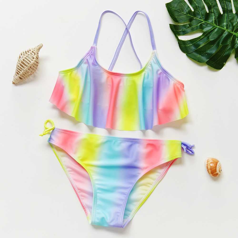 -16Y Unicorn Two-piece Grils Swimwear High Quality Chil