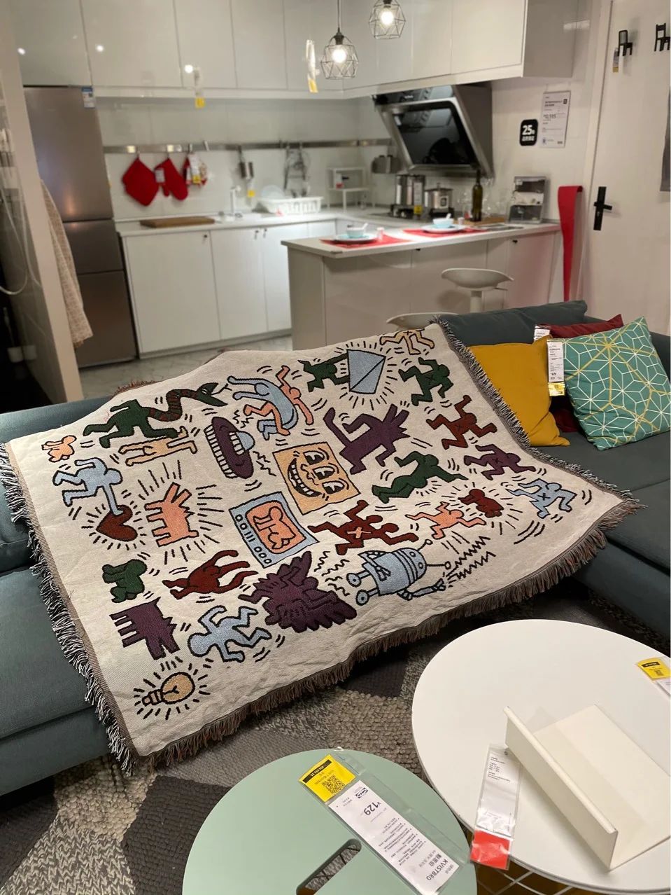 Textile City Ins Jigsaw Puzzle Throw Blanket Jacquard Weave
